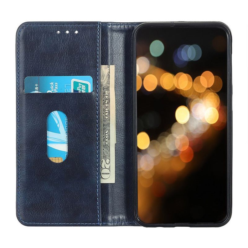 Flip Cover Pour Samsung Galaxy M32 Cuir Litchi Fendu Élégance