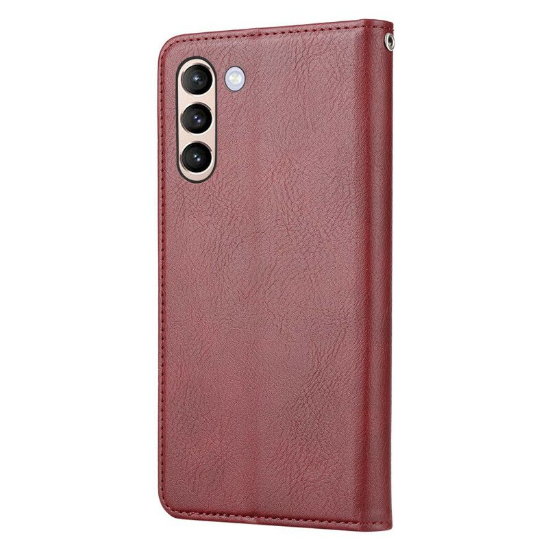 Flip Cover Pour Samsung Galaxy S21 FE Simili Cuir Porte-cartes