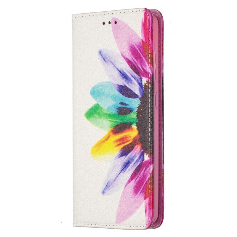 Flip Cover Samsung Galaxy 52 4g / A52 5g Fleur Aquarelle