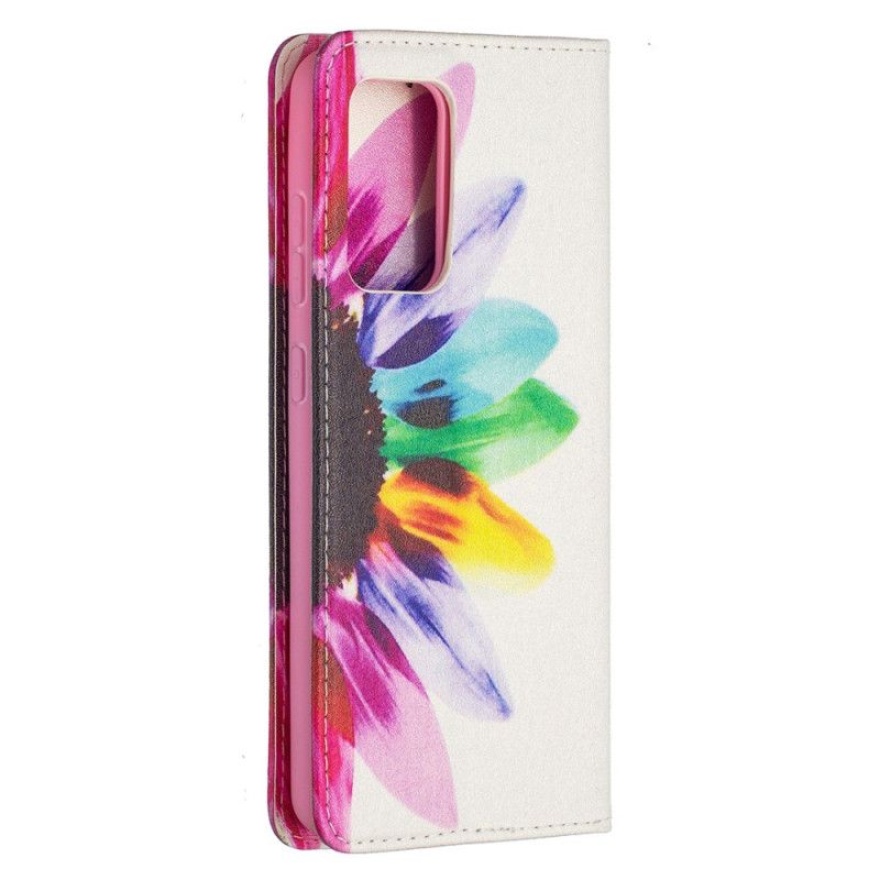 Flip Cover Samsung Galaxy 52 4g / A52 5g Fleur Aquarelle