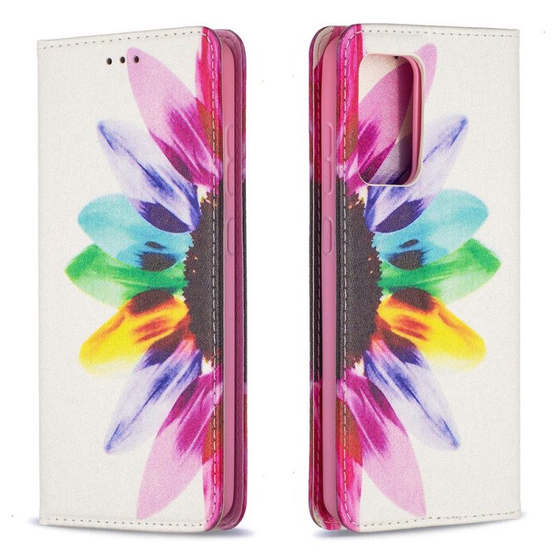 Flip Cover Samsung Galaxy 52 4g / A52 5g Fleur Aquarelle