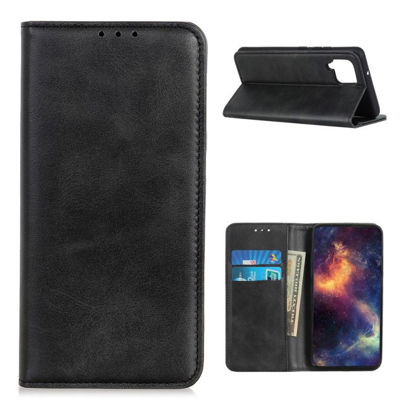 Flip Cover Samsung Galaxy A12 Cuir Fendu