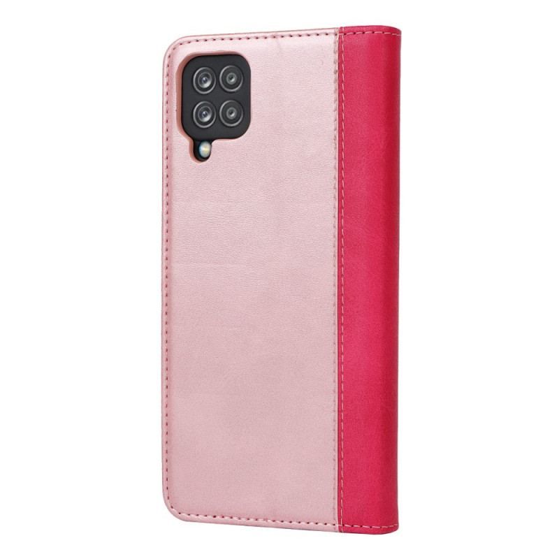 Flip Cover Samsung Galaxy A12 / M12 Bicolore Style Cuir