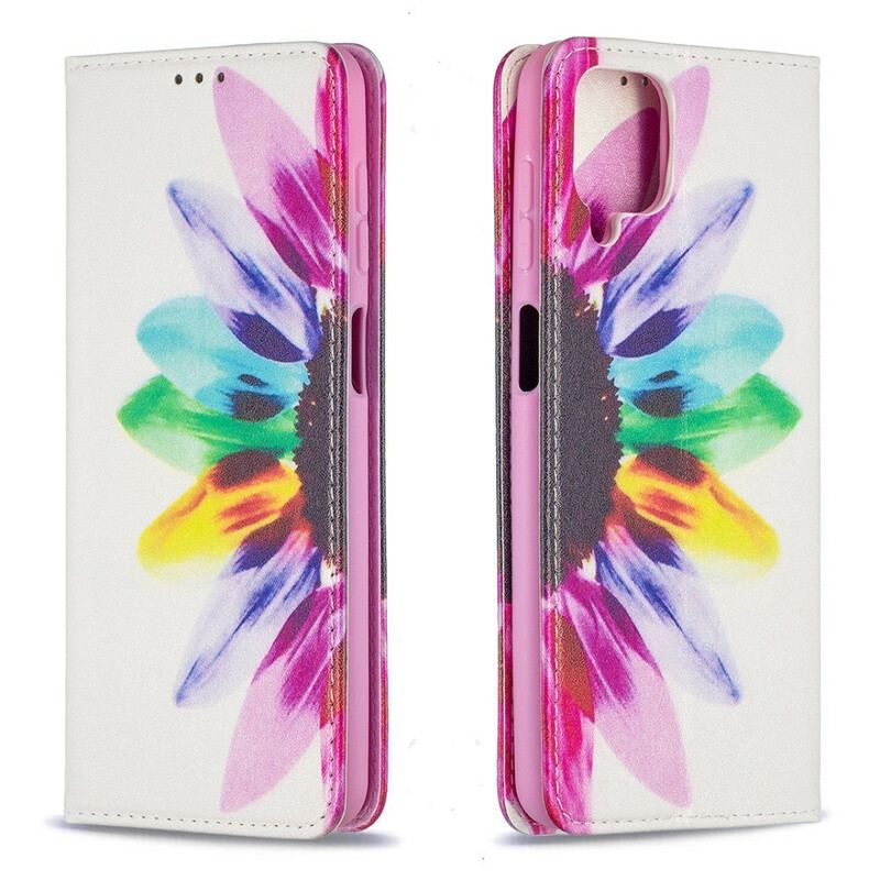 Flip Cover Samsung Galaxy A12 / M12 Fleur Aquarelle