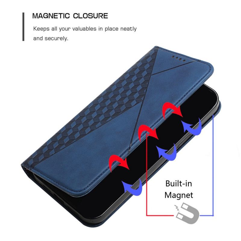 Flip Cover Samsung Galaxy A13 5G Effet Cuir Géo