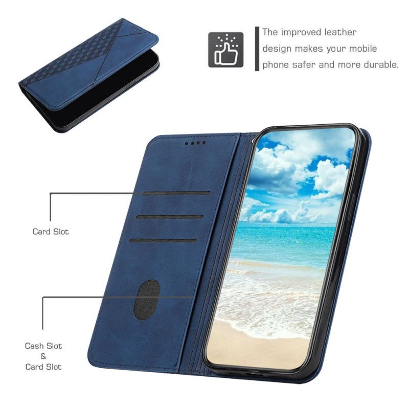 Flip Cover Samsung Galaxy A13 5G Effet Cuir Géo