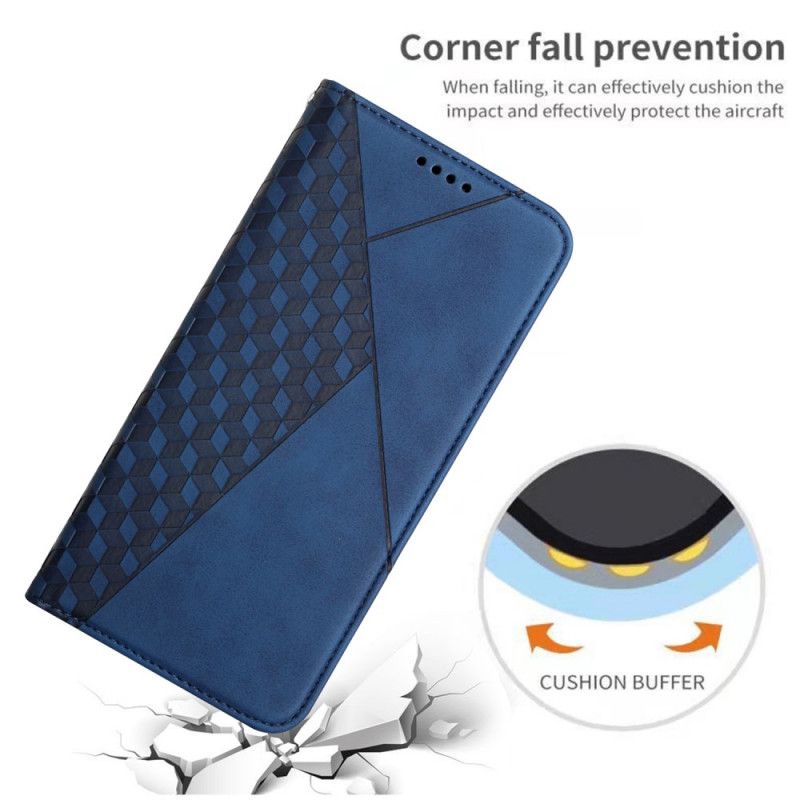 Flip Cover Samsung Galaxy A13 5G Effet Cuir Géo