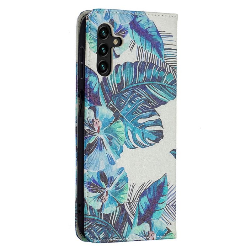 Flip Cover Samsung Galaxy A13 5G Feuilles