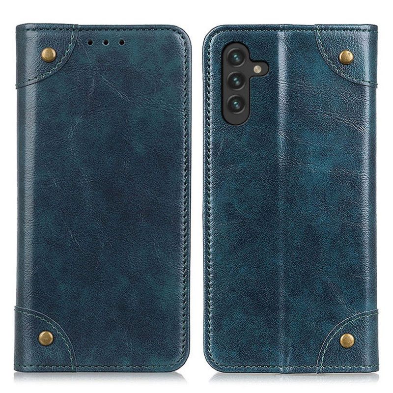 Flip Cover Samsung Galaxy A13 5G Version Rivets Vintage