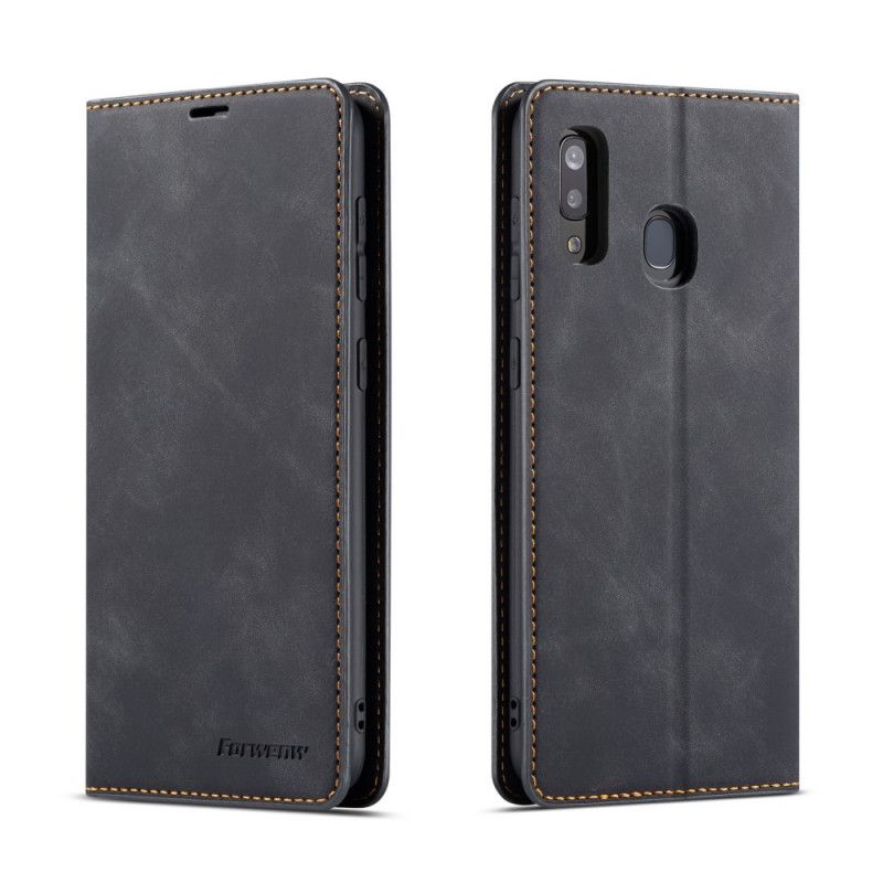 Flip Cover Samsung Galaxy A20e Effet Cuir Forwenw