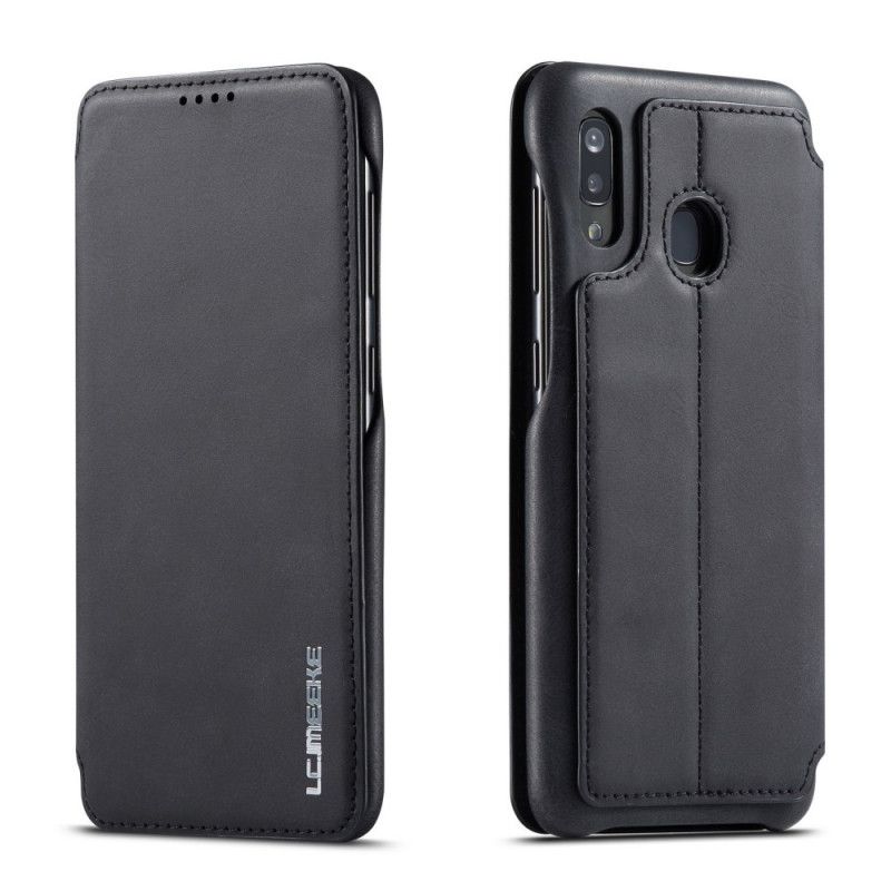 Flip Cover Samsung Galaxy A20e Lc.imeeke Effet Cuir