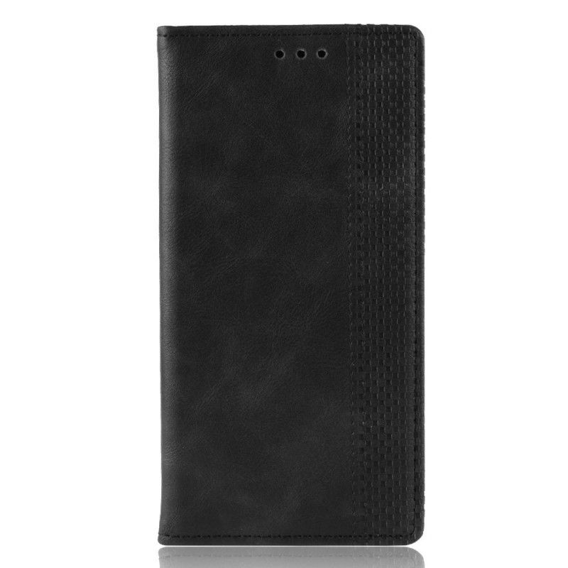 Flip Cover Samsung Galaxy A40 Effet Cuir Vintage Stylisé