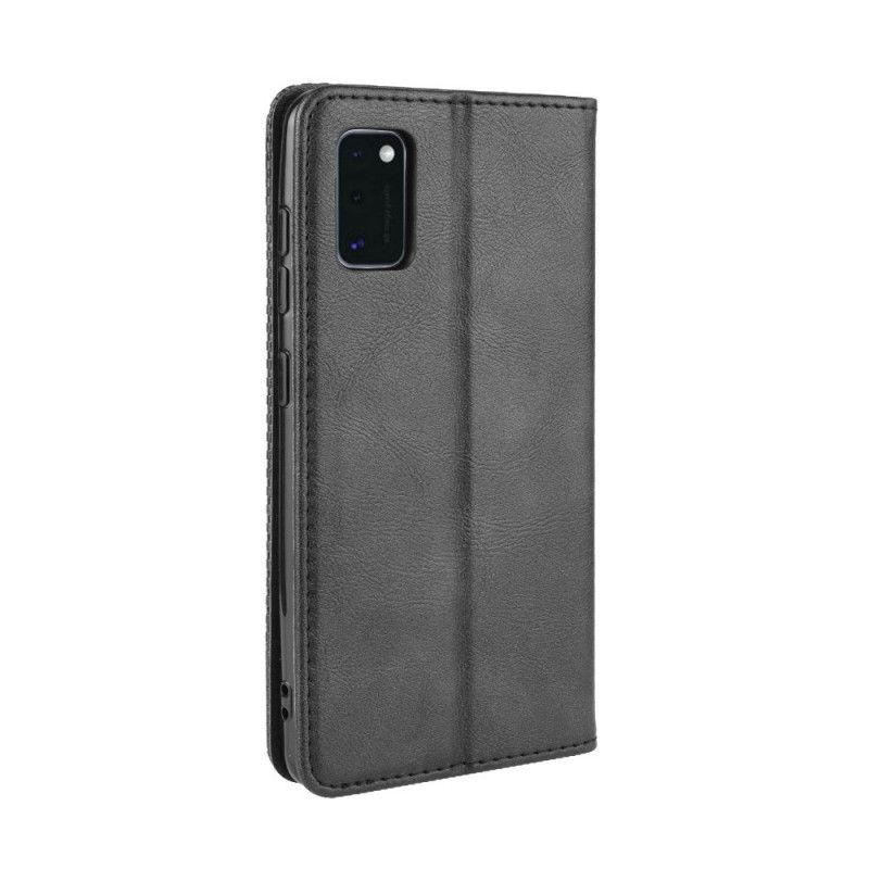 Flip Cover Samsung Galaxy A41 Effet Cuir Vintage Stylisé