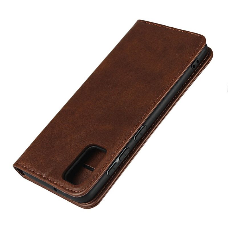 Flip Cover Samsung Galaxy A41 Style Cuir Sobriété