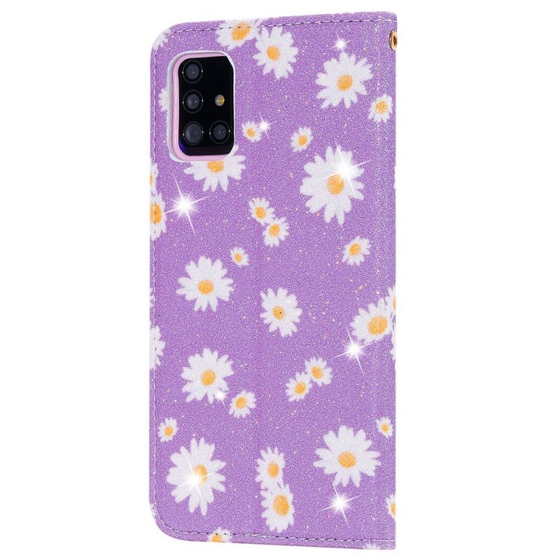 Flip Cover Samsung Galaxy A51 5g Simili Cuir Marguerites