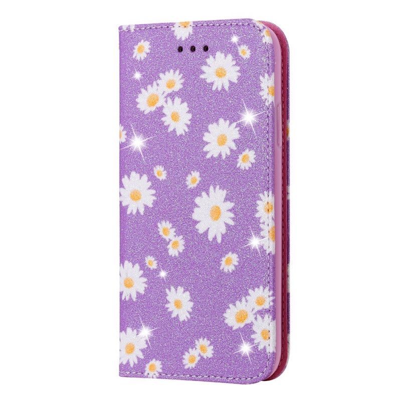 Flip Cover Samsung Galaxy A51 5g Simili Cuir Marguerites