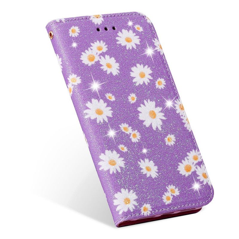 Flip Cover Samsung Galaxy A51 5g Simili Cuir Marguerites