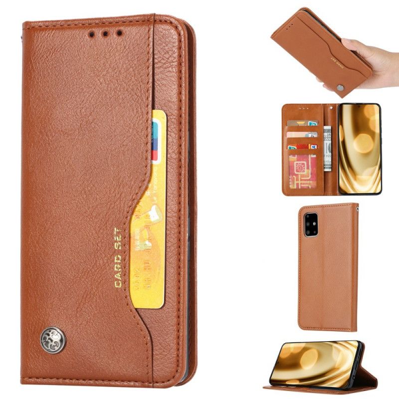 Flip Cover Samsung Galaxy A51 Simili Cuir Porte-cartes