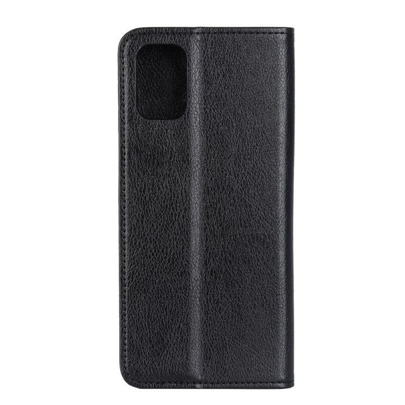 Flip Cover Samsung Galaxy A52 4g / A52 5g Cuir Litchi Fendu Classique