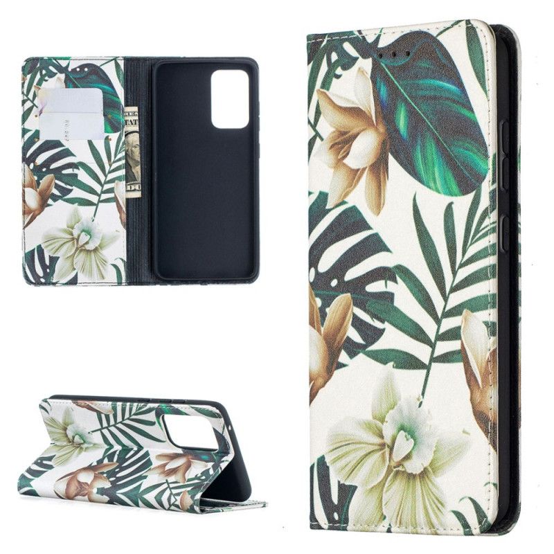 Flip Cover Samsung Galaxy A52 4g / A52 5g 5g Feuilles