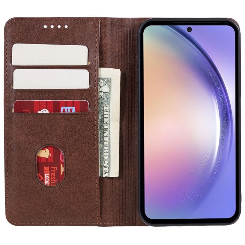 Flip Cover Samsung Galaxy A55 5G Style Cuir Texturé