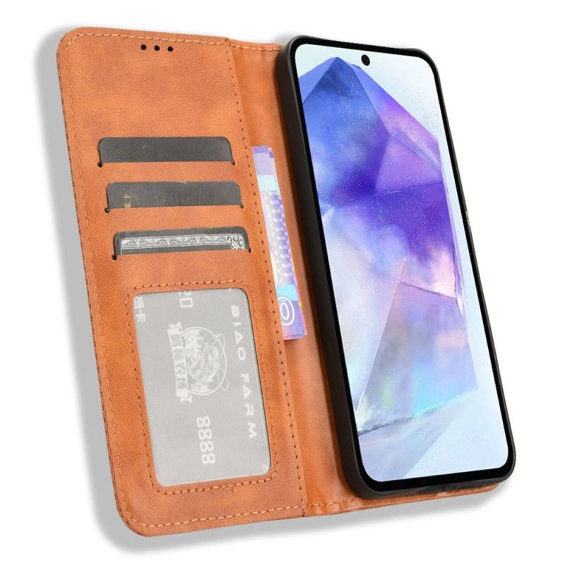 Flip Cover Samsung Galaxy A55 5G Style Rétro