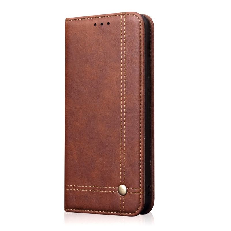 Flip Cover Samsung Galaxy A70 Effet Cuir Design Vintage