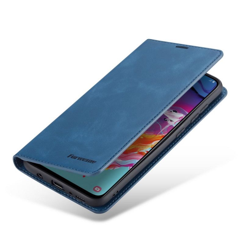 Flip Cover Samsung Galaxy A70 Effet Cuir Forwenw