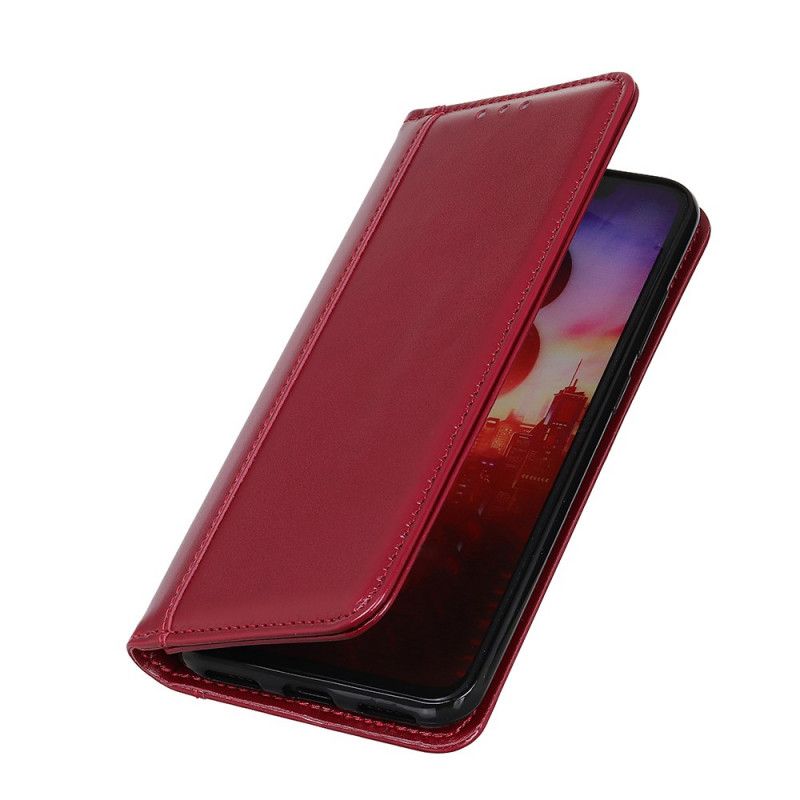 Flip Cover Samsung Galaxy A72 4g / A72 5g Cuir Fendu Brillant