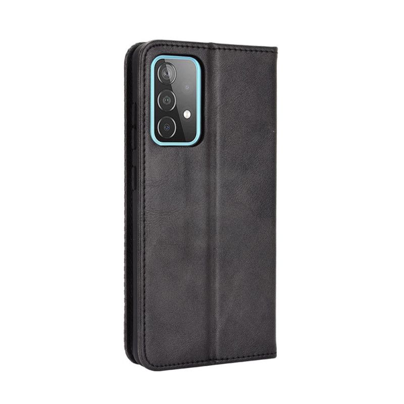 Flip Cover Samsung Galaxy A72 4g / A72 5g Effet Cuir Vintage Stylisé