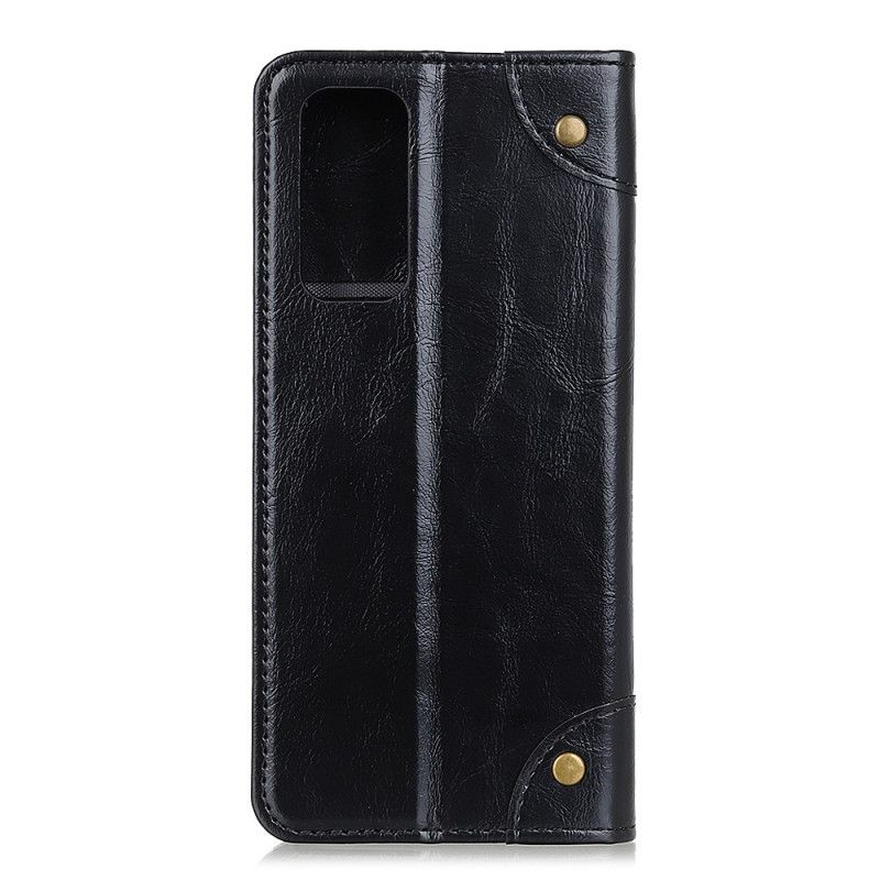 Flip Cover Samsung Galaxy A72 4g / A72 5g Style Cuir Avec Rivets