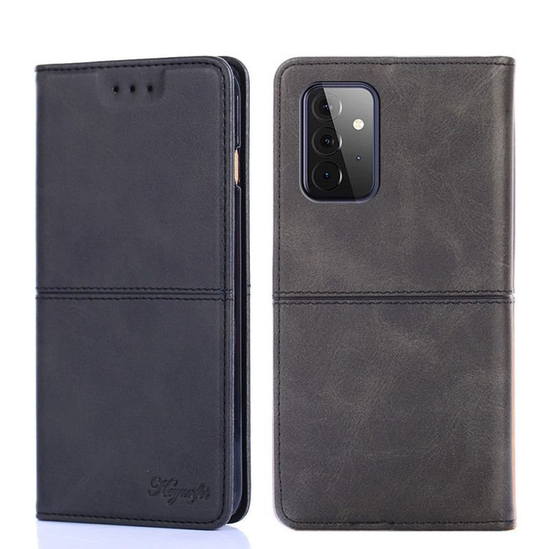 Flip Cover Samsung Galaxy A72 4g / A72 5g Style Cuir Couture