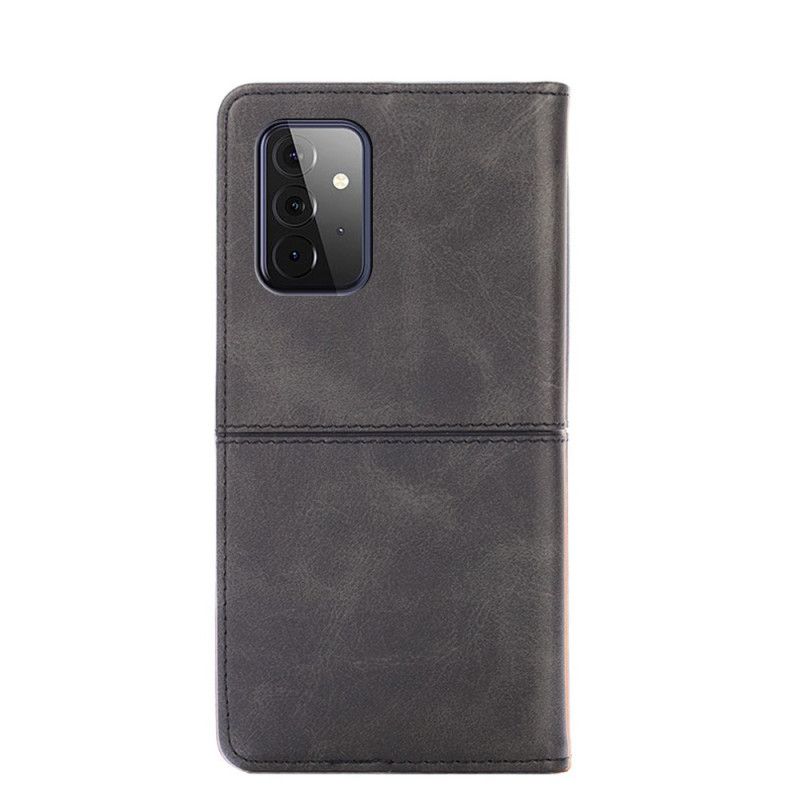 Flip Cover Samsung Galaxy A72 4g / A72 5g Style Cuir Couture