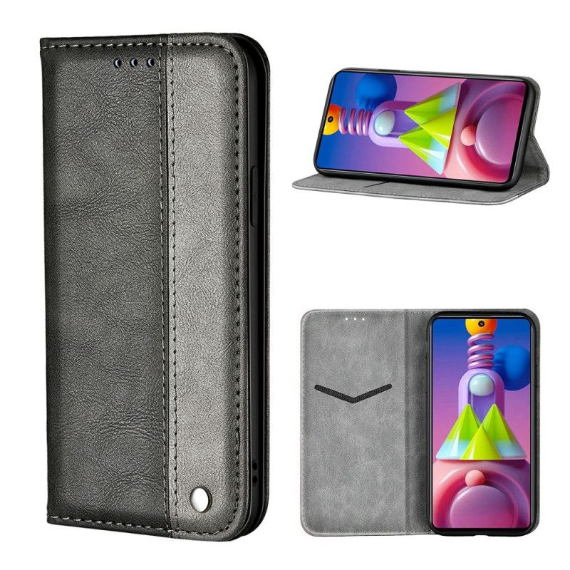 Flip Cover Samsung Galaxy M51 Bicolore Effet Cuir