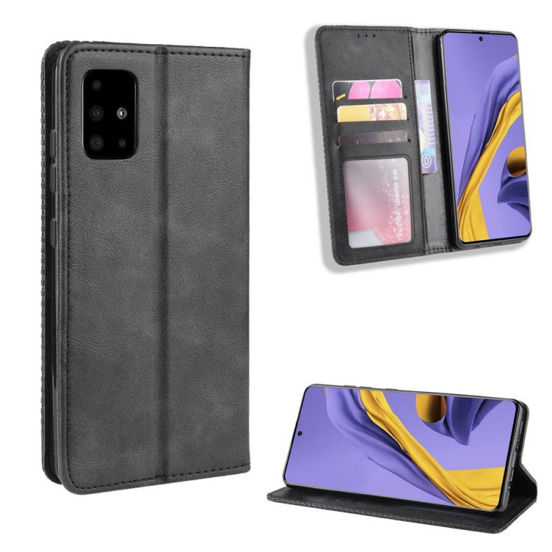 Flip Cover Samsung Galaxy M51 Effet Cuir Vintage Stylisé