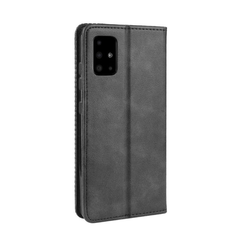 Flip Cover Samsung Galaxy M51 Effet Cuir Vintage Stylisé