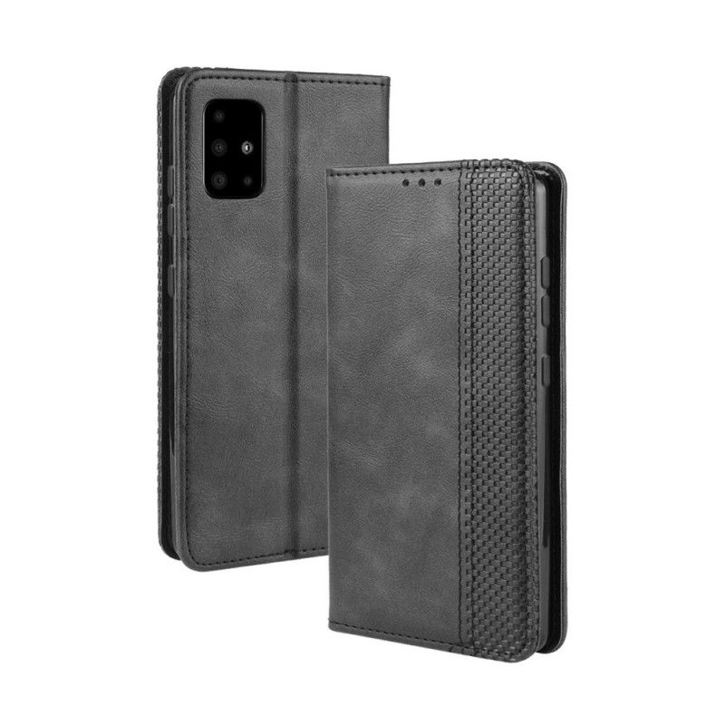 Flip Cover Samsung Galaxy M51 Effet Cuir Vintage Stylisé