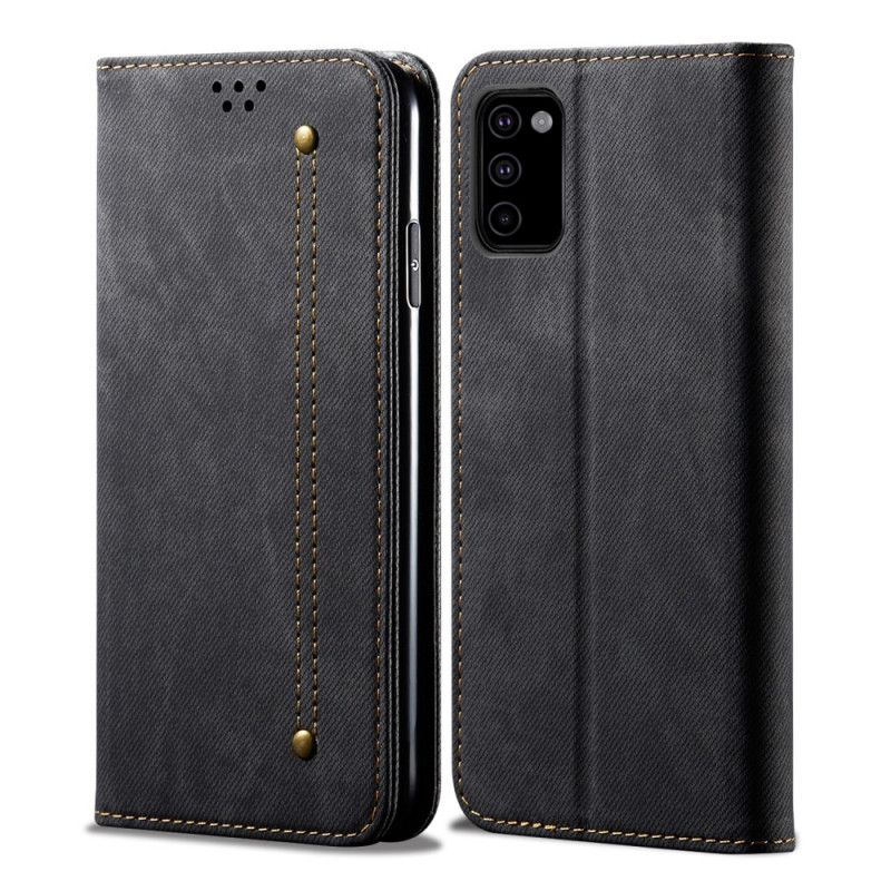 Flip Cover Samsung Galaxy M51 Tissu Jeans