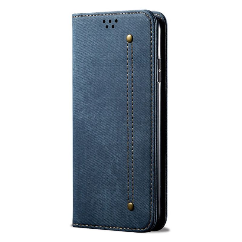 Flip Cover Samsung Galaxy M55 5G Tissu Jeans