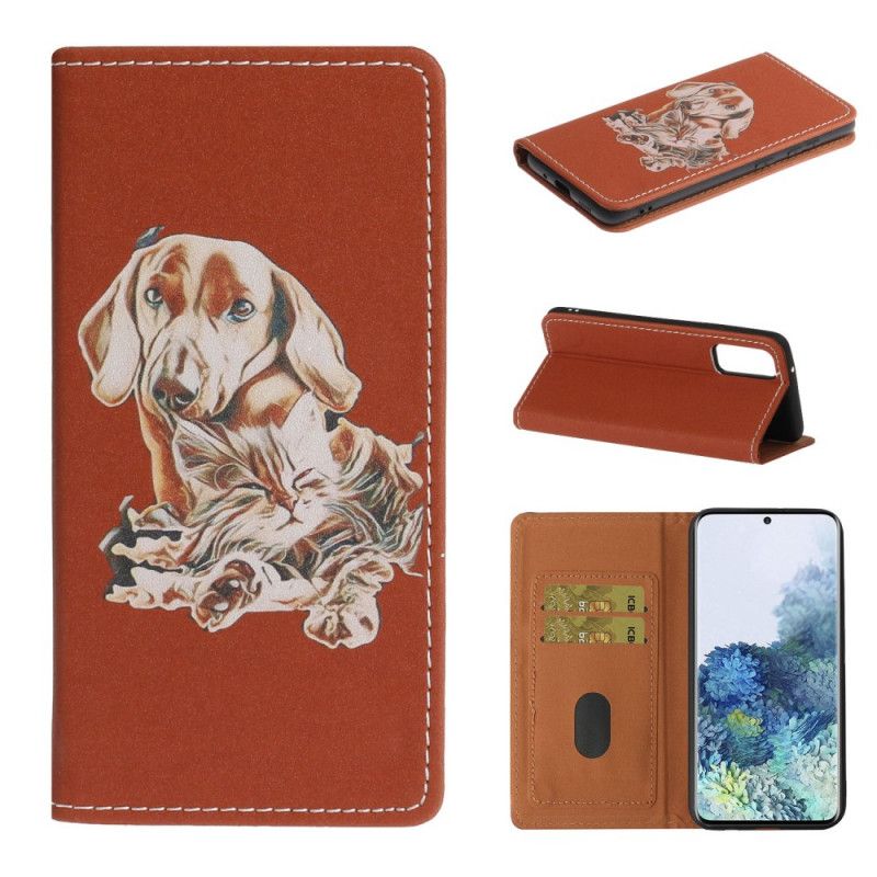 Flip Cover Samsung Galaxy Note 20 Chien Et Chat