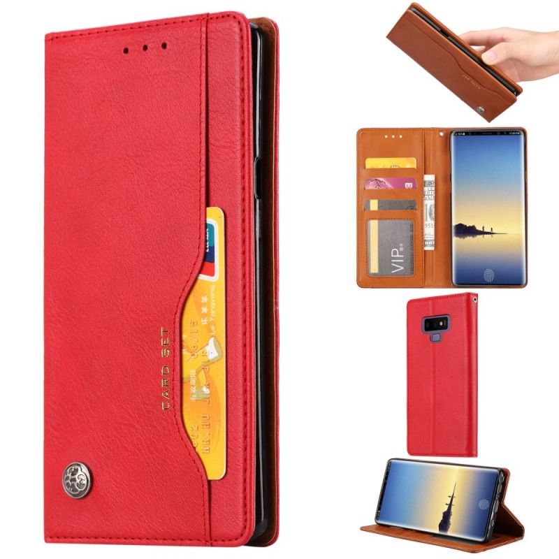 Flip Cover Samsung Galaxy Note 9 Simili Cuir Porte-cartes