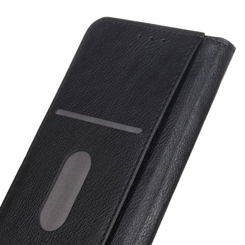 Flip Cover Samsung Galaxy Note A51 Cuir Litchi Fendu Élégance