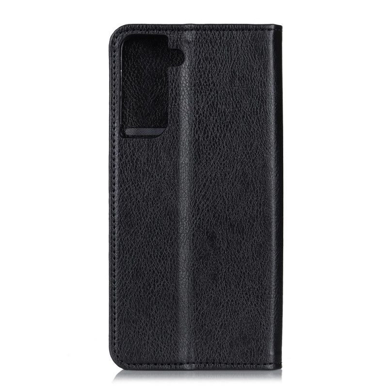 Flip Cover Samsung Galaxy S21 Plus 5g Cuir Litchi Fendu Classique