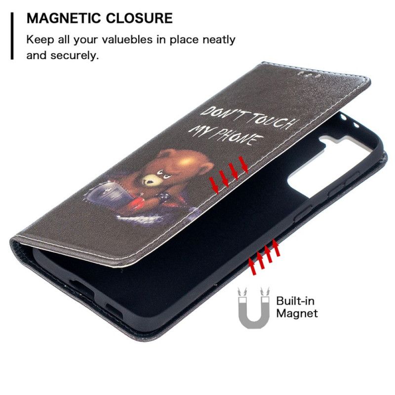 Flip Cover Samsung Galaxy S21 Plus 5g Ours Dangereux