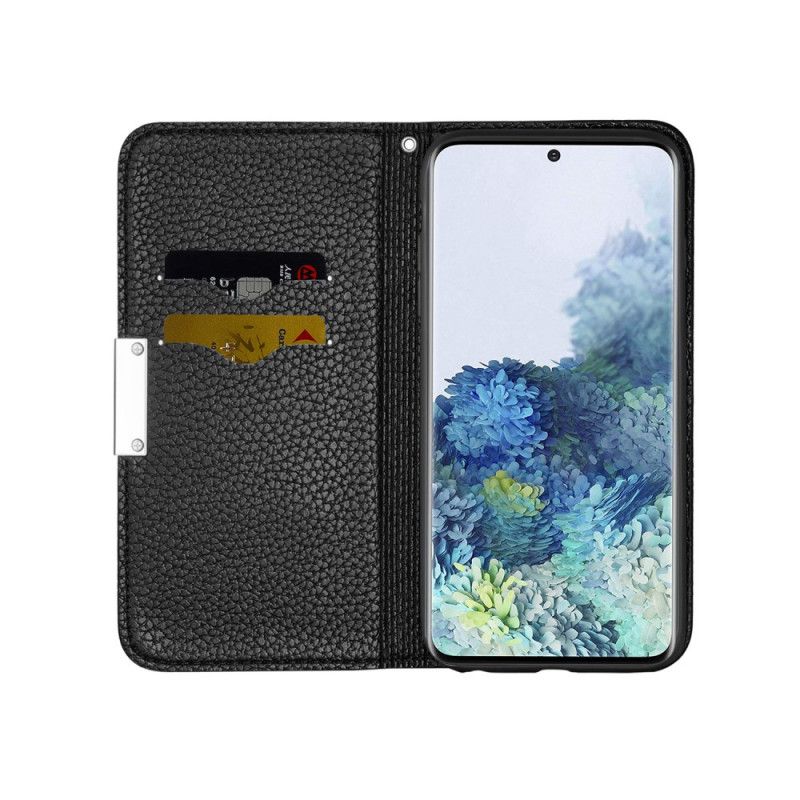 Flip Cover Samsung Galaxy S21 Plus 5g Simili Cuir Litchi Ultra Chic