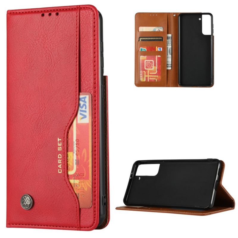 Flip Cover Samsung Galaxy S21 Plus 5g Simili Cuir Porte-cartes