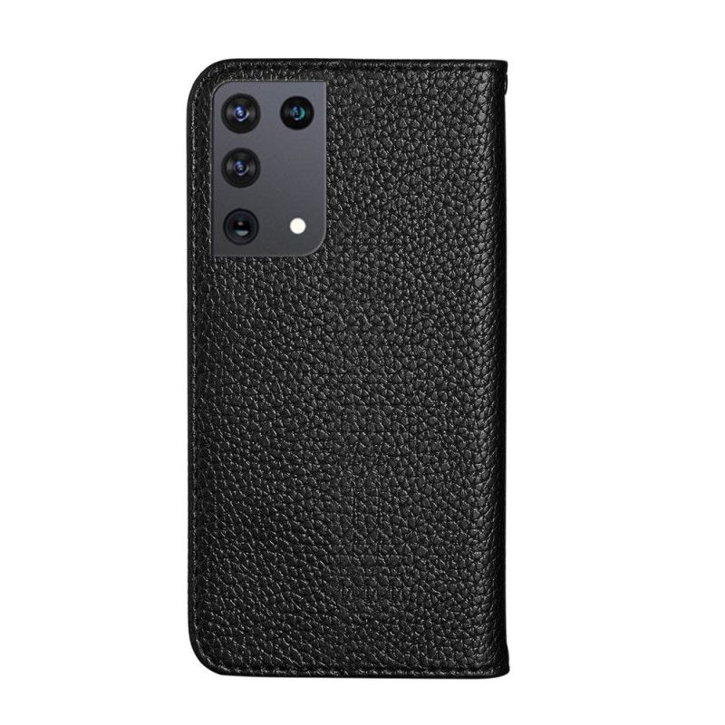 Flip Cover Samsung Galaxy S21 Ultra 5g Simili Cuir Litchi Ultra Chic