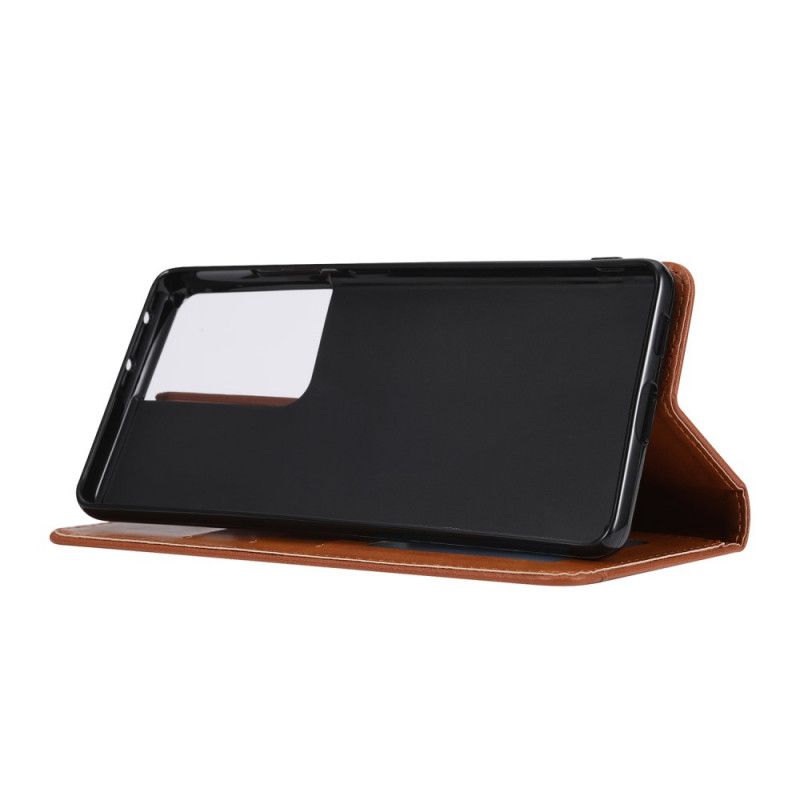 Flip Cover Samsung Galaxy S21 Ultra 5g Simili Cuir Porte-cartes