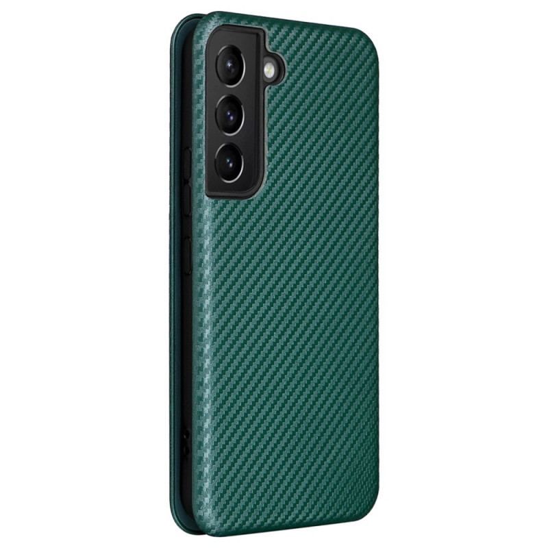 Flip Cover Samsung Galaxy S22 5G Fibre Carbone