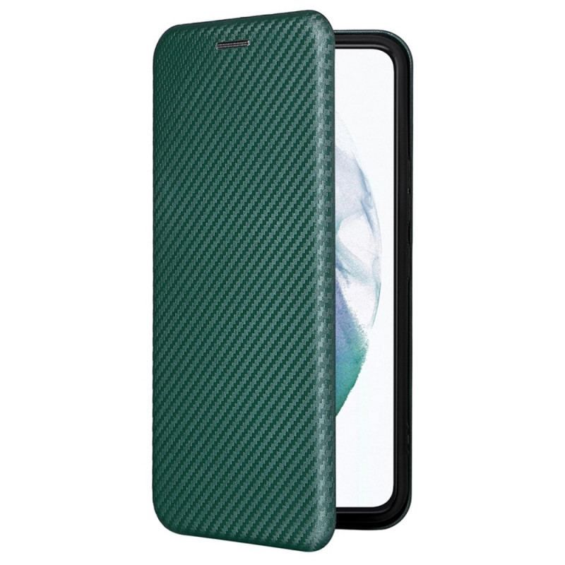 Flip Cover Samsung Galaxy S22 5G Fibre Carbone